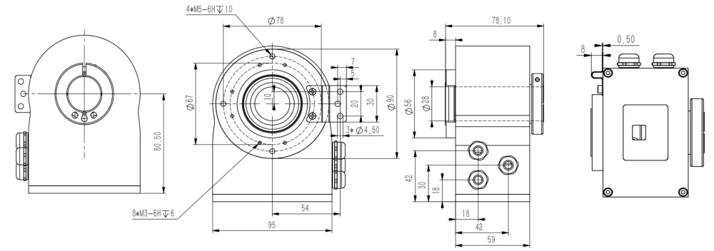 Profibus-DP Through-Hole Absolute Industrial Encoders SAS/M90-Siwedi