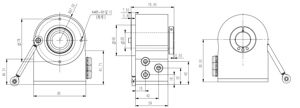 Profibus-DP Through-Hole Absolute Industrial Encoders SAS/M90-Siwedi